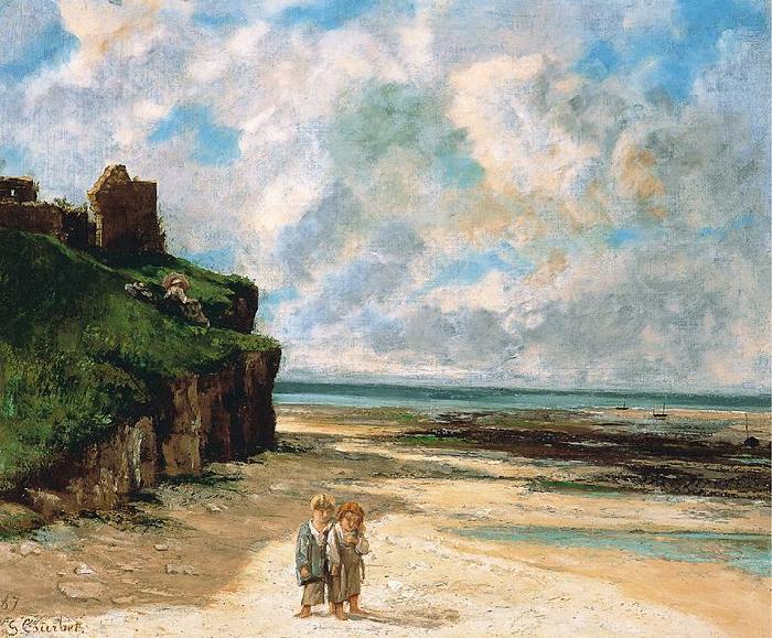 Gustave Courbet The Beach at Saint-Aubin-sur-Mer
